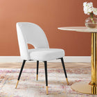 Modway Rouse Performance Velvet Dining Side Chair - White-Stain-Resistant Performance Velvet