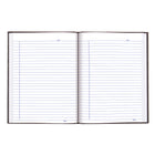 Blueline A9 Hard Cover Glue Bound Ruled Notebook with Self-Adhesive Tabs - 96 Sheets - 9-1/4" x 7-1/4" - Black-Blue ruling with margin