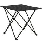 Outsunny 22" Folding Camping Table for Camping, Picnic, Hiking, BBQ, Fishing - Black-The metal frame ensures lasting durability and support