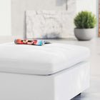 Modway Commix Sunbrella Outdoor Patio Ottoman - White-Foam Padded Cushions