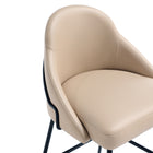 Manhattan Comfort Gracie 22" Modern Leatherette Upholstered Counter Stool - Tan and Black-Features High Density Foam Filled For Comfort and Durability. 