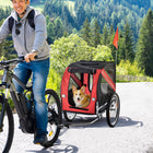 Aosom Dog Bike Trailer with 3 Entrances and Large Wheels - Red/Black-Two large 20" rear wheels, provide a smooth ride and are off-road capable 