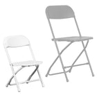 Flash Furniture Kids Plastic Folding Chair, White (YKIDWH)-Assembly not Required