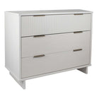Manhattan Comfort - Granville commode et chiffonnier modernes - blanc - ensemble de 2-Base de balai moderne ouverte avec pieds latéraux ajoutant un design de mode sans couture et une durabilité