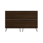 Manhattan Comfort Rockefeller Mid-Century Modern Bedroom Dresser 3-Piece Set - Brown-30 Day Limited Manufacturer's Warranty