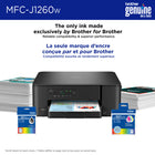 Brother - MFC-J1260W Imprimante tout-en-un à jet d’encre couleur sans Work Smart-Installation facile. Installez votre imprimante facilement et rapidement en suivant le processus de configuration par étape dans l’application Brother Mobile Connect