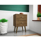 Manhattan Comfort Liberty 2.0 Nightstand, Rustic Brown (204AMC9)-Upon Assembly, Measures: 17.72" Length, 27.09" Height, 14.7" Depth.