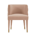 Manhattan Comfort - Chaise de salle à manger moderne Maya 61 cm en velours capitonné - Nude-Chaise de salle à manger moderne pour salle à manger et usage de chaise de travail