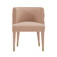 Manhattan Comfort - Chaise de salle à manger moderne Maya 61 cm en velours capitonné - Nude-Chaise de salle à manger moderne pour salle à manger et usage de chaise de travail