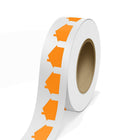 JAM Paper - Rouleaux d'étiquettes standard - en forme de maison - 1 7/8 x 2 7/8 - orange fluo - 125 étiquettes/rouleau-Couleur : Orange fluo | Faites ressortir votre courrier avec des étiquettes d'adresse d'expédition colourées.