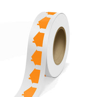 JAM Paper - Rouleaux d'étiquettes standard - en forme de maison - 1 7/8 x 2 7/8 - orange fluo - 125 étiquettes/rouleau-Couleur : Orange fluo | Faites ressortir votre courrier avec des étiquettes d'adresse d'expédition colourées.