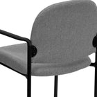 Flash Furniture – Chaise empilable en tissu avec structure en acier et accoudoirs, gris-Coussins profilés