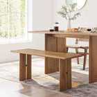 Modway Amistad 46" Wood Bench - Walnut-Assembly Required