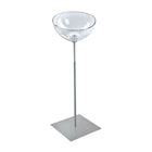 Azar Bowl Floor Display - 12" - Silver/Clear-Sold in Multiples of 1