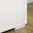 HOMCOM 55.1" L Sideboard Buffet Cabinet - White-Thick design particleboard is melamine coated for robust and easy to clean