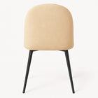 Nicer Interior - Chaises d'appoint en simili-daim et pieds en métal - Beige - Lot de 4-Capacité de poids jusqu'à 250 lb