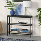 Hudson&Canal Alexis 36"W Console Table - Blackened Bronze-Features easy assembly