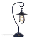Hudson&Canal Bay 22" Tall Nautical Table Lamp with Glass/Metal Shade - Navy Blue/Clear-Rated for one 60W incandescent bulb - 9W LED bulb, 13W fluorescent (CFL) bulb, or 9W self-ballasted LED bulb, E26-base bulb, Bulb not included