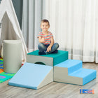 Qaba - Ensemble de jeu en mousse 4 pièces pour tout-petits - Multicolore-Faux Cuir souple pour un nettoyage facile 