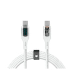 LOGiiX Piston Connect Crystal 3M 100W - White-Transparent 3m 100W USB Type-C® cable with digital display