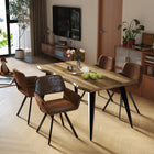 Homy Casa - Ensemble de 2 chaises pivotantes d'accueil pour bureau - Tissu en suède brun-Look moderne simple parfait pour salle à manger, chambre ou bureau.