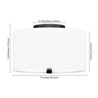 Hudson&Canal - Plafonnier encastré Ellis 12 po avec abat-jour en tissu - Noir mat/blanc-Nettoyer avec un chiffon doux et sec, sans produits chimiques agressifs ni produits de nettoyage abrasifs