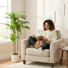 HOMCOM 4' Artificial Dracaena Tree - Green-Bendable main trunks with inner metal wires allow for custom shaping 