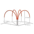 PawHut Dog Agility Training Equipment 4-Piece Set with Weave Poles - Orange-Made of plastic material for stability 