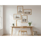 Decent Living Solid Wooden Picture Frame - 12" x 16" - Golden Teak - 2 Pack-Style: Modern, Classic, Minimalist