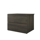 Nexera James Nightstand With 2-Drawers - Bark Grey-2 convenient storage drawers on solid metal slides