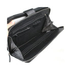 Karla Hanson Professional & Travel Prestige Leather 2-Faced Organizer Case for 9.7" iPad - Black-Black. Genuine Leather