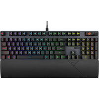 ASUS Republic of Gamers Strix Scope II RX Optical Wired Gaming Keyboard - Red Switches-ROG RX optical switches: Pre-lubed RX Red and RX Blue switches feature centralized lighting and provide consistent wobble-free keystrokes with near-zero debounce delay