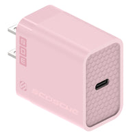 Scosche -  chargeur rapide USB-C PowerVolt Power Delivery 20 watts avec câble tressé de recharge USB-C 1,8 m - rose-Le chargeur 20 watts Power Delivery USB-C offre la recharge rapide.