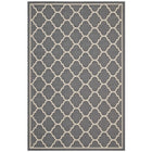 Modway - Avena Treillis en quadrifolie marocain intérieurs et extérieurs Tapis de comédie 8 pi l x 10 pi L - Gris et beige-Tapis marocain à treillis en quatrefeuille
