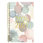 Blueline - Agenda Scolaire Hebdomadaire/Mensuel - 8 po H x 5 po l - Motif Splash - Bilingue-Reliure à double spirale dorée, couverture en poly épaisse