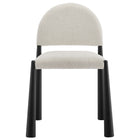 Modway Hayley Upholstered Fabric Dining Side Chair - Black/Cream-9