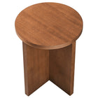 Modway Silas Round Wood Side Table - Walnut-Assembly Required