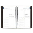 Blueline Daily/Monthly Academic Planner - August to July - Soft Cover - 8" H x 5" W - Black - Bilingual-Holidays