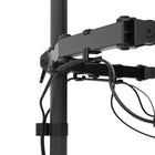 Kanto Dual Monitor Desktop Mount - Cable Management Clips - Black-Cable management clips included