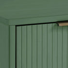 Manhattan Comfort Granville Modern Tall Narrow and Standard Dresser Set - Sage Green-Featuring 25mm of Board Thickness Made of High Quality Solid Wood and Solid Wood Ribbed Drawer Front.