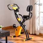 Soozier - Vélo D’Exercice Pliant 3 En 1 Avec Résistance Magnétique À 8 Niveaux - Jaune-Conception 3-en-1, positions verticale, détendue ou allongée  