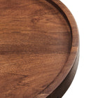 Modway Chiro Round Wood Side Table - Walnut-7