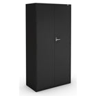 Staples 72" Locking Steel Storage Cabinet, Black-3-point locking system offers added security