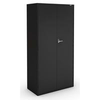 Staples 72" Locking Steel Storage Cabinet, Black-3-point locking system offers added security