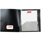 JAM Paper - Chemises multi-poches en plastique robuste - organiseur à 10 pochettes - noir - Paquet de 2-Taille : 9 1/2 x 11 5/8 pouces | S'adapte facilement aux documents de 8,5" x 11"