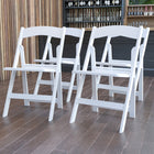 Flash Furniture – Chaise pliante en résine Hercules, capacité de 1000 lb, siège en vinyle blanc, blanc, 4/paquet-Siège rembourré en vinyle blanc