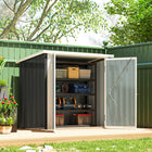 Outsunny remise de rangement en métal 5 pi x 3 pi - noir-Fabriqué en acier galvanisé pour une durabilité exceptionnelle  
