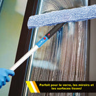Gritt Commercial - Lave-vitres pivotant robuste de 18 po - Usage commercial-Connexion au manche : verrouillage par clic ou extrémité conique