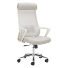 Zuo Jett High Back Office Chair - Light Grey-Recline function