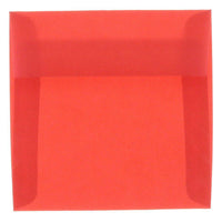 JAM Paper Square Translucent Vellum Invitation Envelopes - 8.5" x 8.5" - Primary Red - 25 Pack (1592165)-Color: Primary Red 